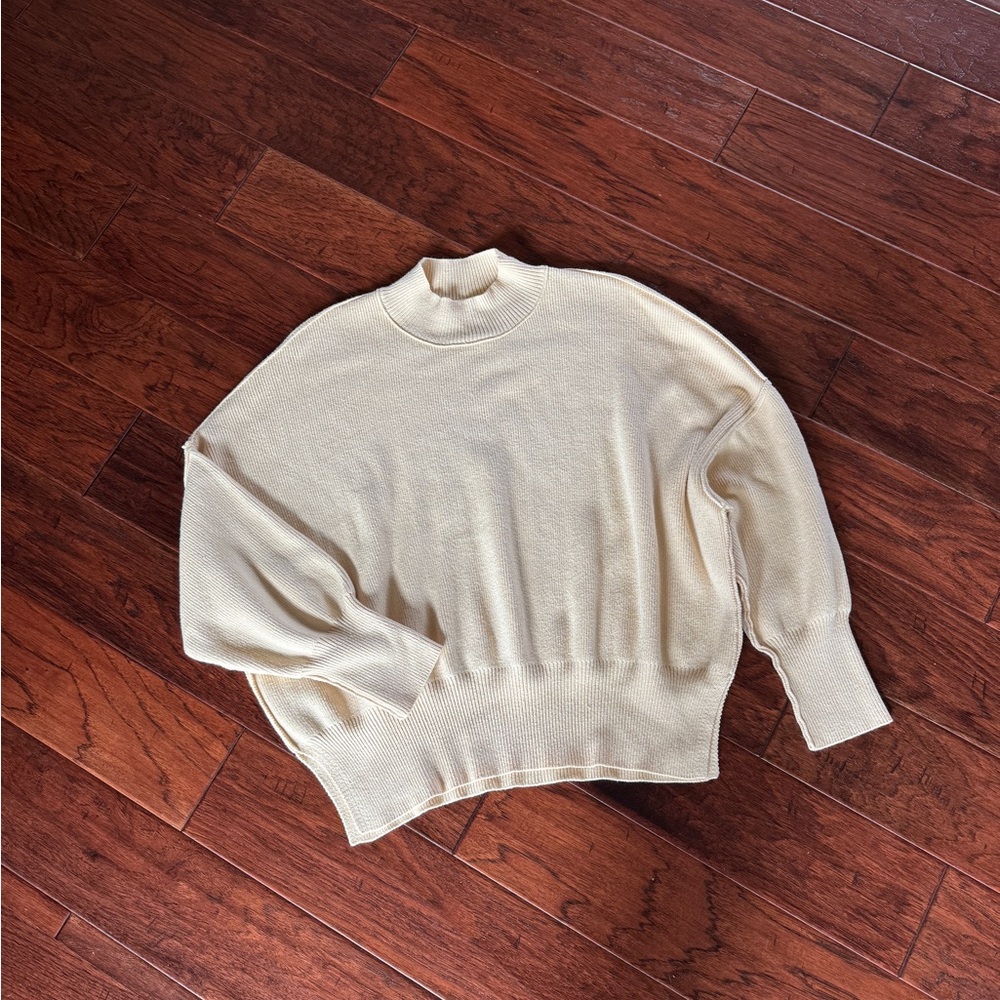 Altar'd State Cream Mock Turtleneck Sweater